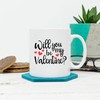 Will You Be My Valentine Heart Mug, Perfect Valentine Coffee Mug Gift Idea
