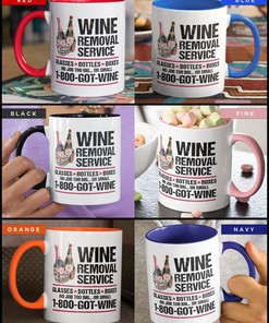 Wine Lover Gift Mug with Funny Wine Removal Service Design | Perfect Mug for Wine Enthusiasts