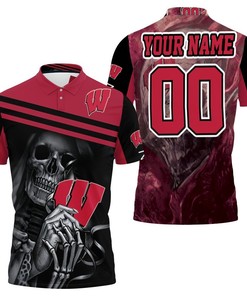 Wisconsin Badgers 3D Personalized Skull Polo Shirt - Perfect Hoodie For Fans