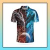 Wolf And Dragon Lovers Polo Shirt - Recommended For Mythical Fans
