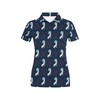 Wolf Moon Print Women'S Polo Shirt For Wolf Lovers