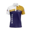 Women'S Baltimore Ravens Button Up Polo Shirt - Elevate Your Style