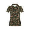 Women'S Bold Tiger All Over Print Polo Shirt - Vibrant And Eye-Catching Design With Polo Collar