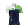 Women'S Classic Button Up Seattle Seahawks Polo Shirt - Perfect For Female Fans
