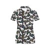 Women'S Colorful Horse Hoof Print Polo Shirt - Ideal For Horse Enthusiasts