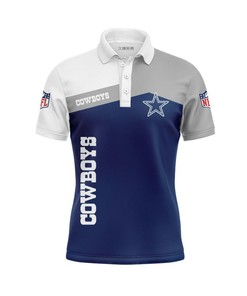 Women'S Dallas Cowboys Polo Shirt With Button-Up Design - Great For Fans