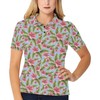 Women'S Eye-Catching Tropical Flower Print 3D Polo Shirt With Personalized 3D Polo Shirt