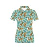 Women'S Fun And Festive Tiger Print Polo Shirt With Polo Collar