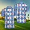 Women'S Golf Blue Pattern Polo Shirt - The Perfect Gift For Golf Enthusiasts