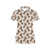 Women'S Horse Print Design Polo Shirt - Fashionable Choice For Equestrian Enthusiasts