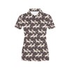Women'S Horse Print Polo Shirt - A Fashionable Must-Have For Horse Lovers