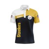 Women'S Pittsburgh Steelers Button Up Polo Shirt For Fans - Nfl Gift
