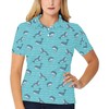 Women'S Polo Shirt With Custom Whale Print Design
