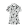 Women'S Skeleton Music Player Print Polo Shirt - Perfect Gift For Fans Of Skulls And Music