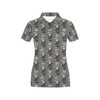Women'S Skeleton Print Polo Shirt - Gift For Fans Of Skeletons And Fashion