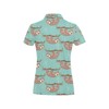 Women'S Sloth Print 3D Polo Shirt - Whimsical Gift For Sloth Lovers