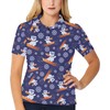 Women'S Snowboard Bear Print Polo Shirt - Cute Gift For Winter Sports Fans