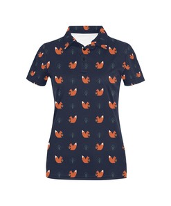 Women'S Squirrel Print Design Polo Shirt - Modern And Chic 3D Polo For Fans Of Squirrels
