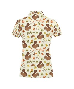 Women'S Squirrel Print Design Polo Shirt - Soft And Stylish Polo For Fans Of Squirrels