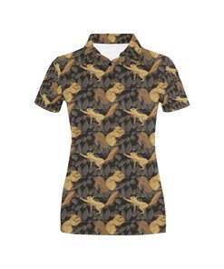 Women'S Squirrel Print Polo Shirt - Playful Gift For Animal Lovers