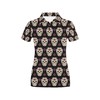 Women'S Sugar Skull 3D Polo Shirt - Stylish And Edgy Gift For Fans Of Sugar Skulls