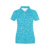 Women'S Swimming Pool Texture All Over Print Polo Shirt - Modern And Unique Design