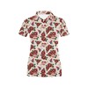 Women'S Tattoo Rose All Over Print Polo Shirt - Romantic And Edgy Design