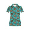 Women'S Tiger Head Tattoo 3D Polo Shirt - Unique And Cool Design