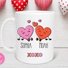 XOXO Custom Valentines Day Mug for Her - Personalized Name Mug with Romantic Valentine's Day Quotes