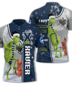 Xavier Musketeers Ncaa The Grinch Christmas Polo Shirt: Personalized Gift For Fans