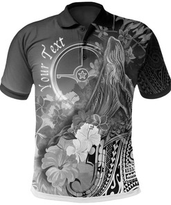 Yap Humpback Whale Polo Shirt - White (Custom) - Celebrate The Beauty Of Whales