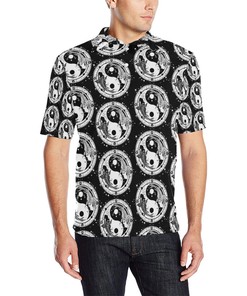Yin Yang Koi Fish Print Men'S Polo Shirt For Oriental Fans