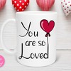 You Are So Loved Balloon Valentine's Mug, Cute Valentines Day Gift for Her or Him