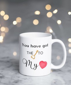 You Have The Key To My Heart Mug, Perfect Valentines Day Gift For Him or Her, Valentine Mug