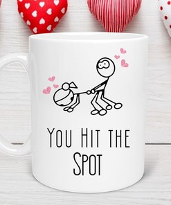 You Hit the Spot Mug Set, Naughty Valentines Mug Best Gift for Him or Her
