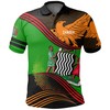 Zambia Polo Shirt Fall In The Wave K7 For National Pride