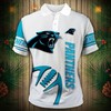 Zigzag Athleisure Polo Shirt - Carolina Panthers Fan Gift