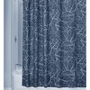 100% Blue Tropical Palm Leaf Leaves Fabric Shower Curtain For Natural Bathroom Decor