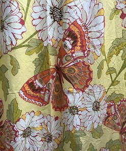 2008 Botanical Print Butterflies Pottery Barn Shower Curtain