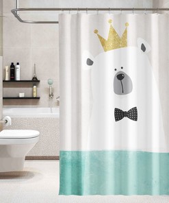 3D Bear Cartoon Shower Curtain - Cute Animal Prints