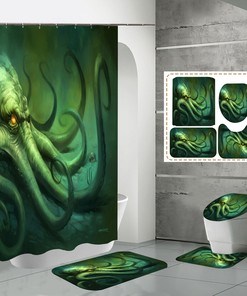 3D Biochemical Octopus Shower Curtain - Marine Prints