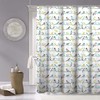 3D Bird Shower Curtain With Textured Design
