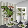 3D Cartoon Dog Animal Print Shower Curtain Set For Kids Bathroom