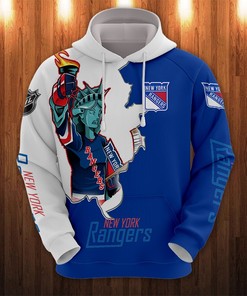 3D Cartoon Graphic Zip Hoodie - All Over Print Hoodie For Fans Of New York Rangers 