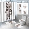 3D Cartoon Tiger Animals Shower Curtain - Detailed And Realistic Prints