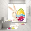 3D Cartoons Easter Eggs Rabbit Shower Curtain - Festive And Cute Prints