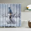 3D Christmas Xmas Snowman Snowflake Shower Curtain - Festive Prints