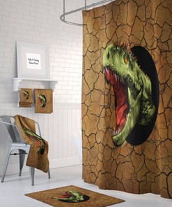 3D Dinosaur Shower Curtain For A Jurassic Bathroom Adventure