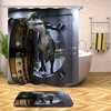 3D Dinosaur Waterproof Shower Curtain - Fun And Cute Dinosaur Prints