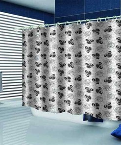 3D Dog Heads Shower Curtain - Waterproof Fabric Bathroom Decoration